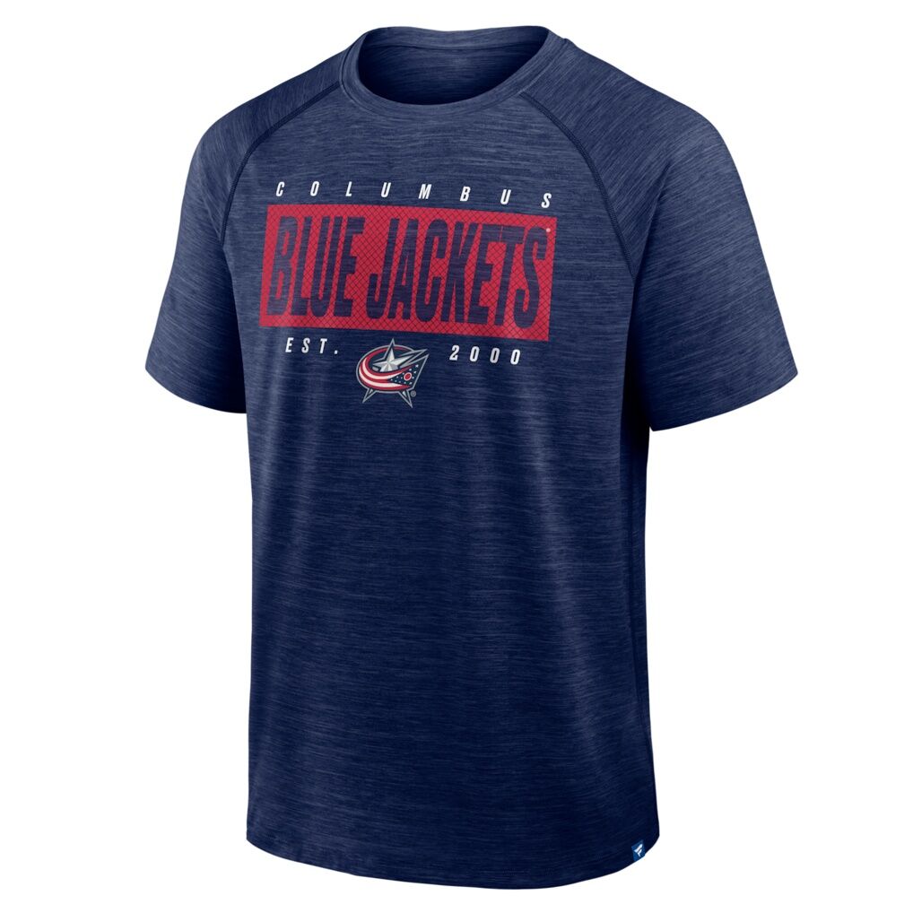 Columbus Blue Jackets Fashion7 Breakaway Clutch Raglan T-Shirt - Heather Navy