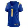 Quentin Johnston Los Angeles Chargers Nike Women's Alternate Game Jersey - - Side View