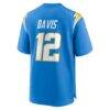 Derius Davis Los Angeles Chargers Nike Team Game Jersey - - Detail View