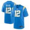 Derius Davis Los Angeles Chargers Nike Team Game Jersey - - Front View