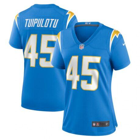 Tuli Tuipulotu Los Angeles Chargers Nike Women's Team Game Jersey - - Front View