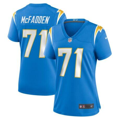 Jordan McFadden Los Angeles Chargers Nike Women's Team Game Jersey - - Front View