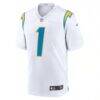 Quentin Johnston Los Angeles Chargers Nike Away Game Jersey - White - Side View