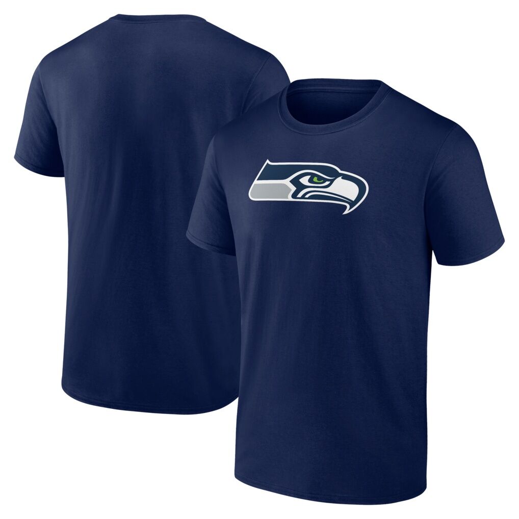 Seattle Seahawks Logo Athletic Primary Logo T-Shirt – College Navy