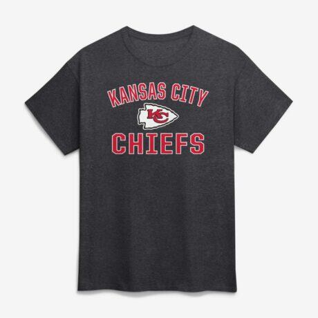 Kansas City Chiefs Logo Athletic Cotton Victory Arch T-Shirt - Charcoal - Front View