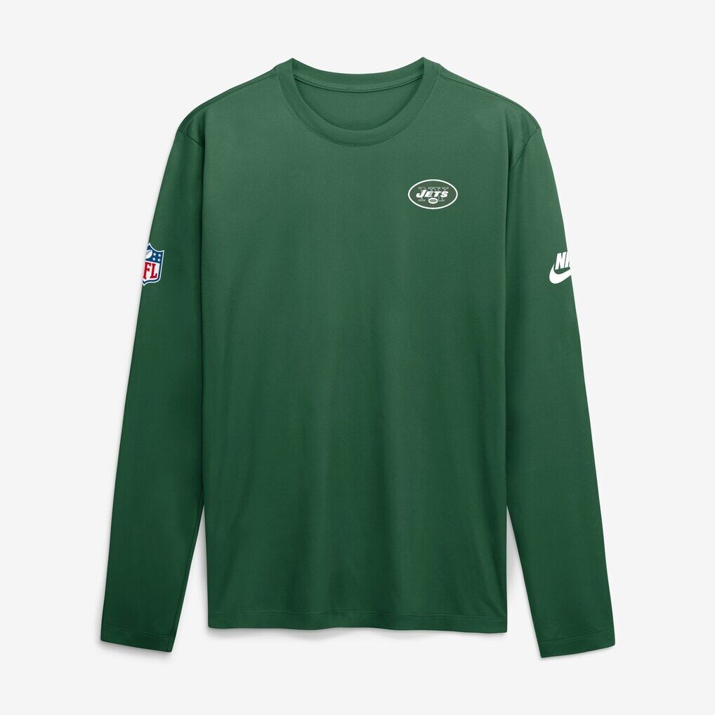 New York Jets Nike Legend Small Logo Dri-FIT Long Sleeve T-Shirt