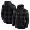 Kansas City Royals Fashion7 Oversized Polar Fleece Quarter-Zip Hoodie - Black - Front View