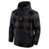 Kansas City Royals Fashion7 Oversized Polar Fleece Quarter-Zip Hoodie - Black - Side View