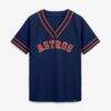 Houston Astros Fashion7 Women's Diva Race Ahead Raglan V-Neck T-Shirt - Navy - Alt1