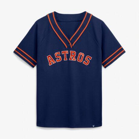 Houston Astros Fashion7 Women's Diva Race Ahead Raglan V-Neck T-Shirt - Navy - Alt1