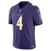 Zay Flowers Baltimore Ravens Nike Vapor F.U.S.E. Limited Jersey - Purple - Side View