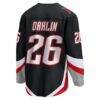 Rasmus Dahlin Buffalo Sabres Fashion7 Alternate Captain Patch Breakaway Jersey - Black - Detail View