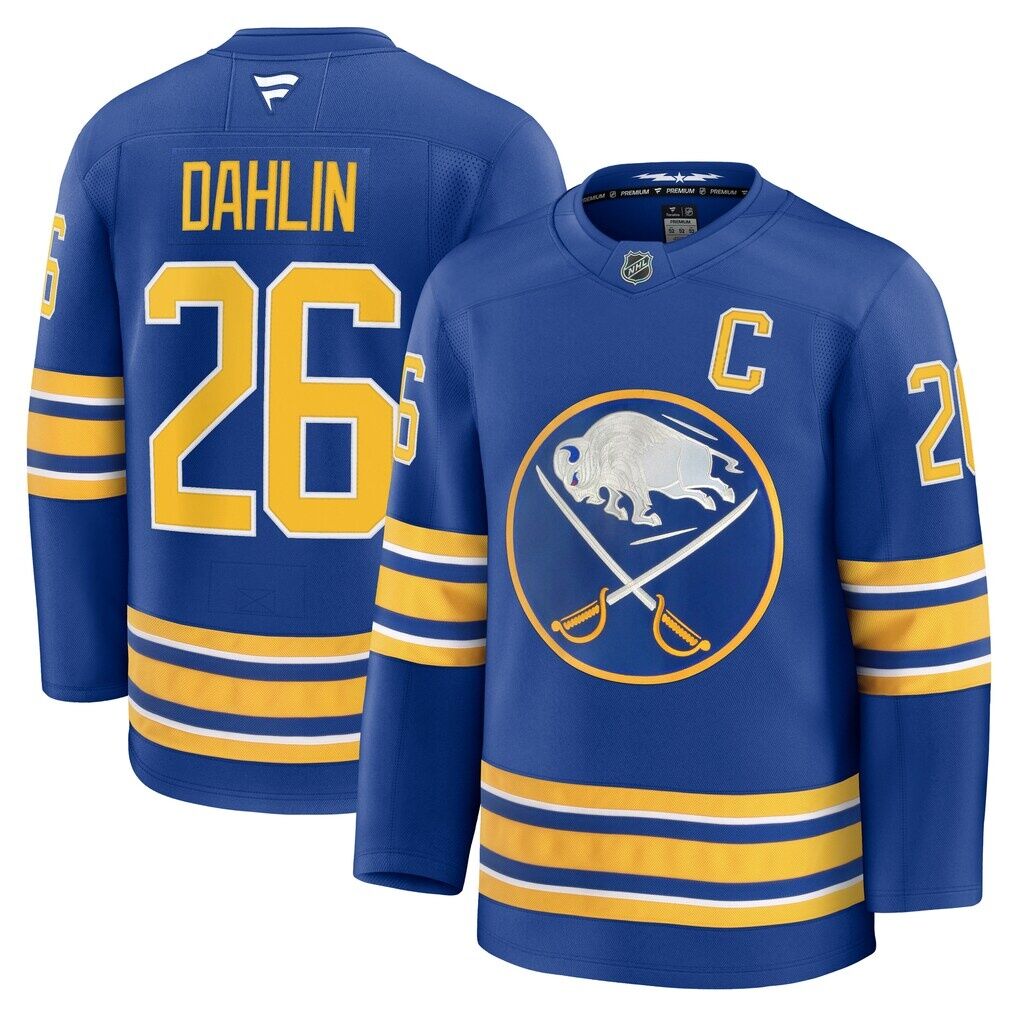 Rasmus Dahlin Buffalo Sabres Fashion7 Premium Jersey with Captain's Patch - Royal