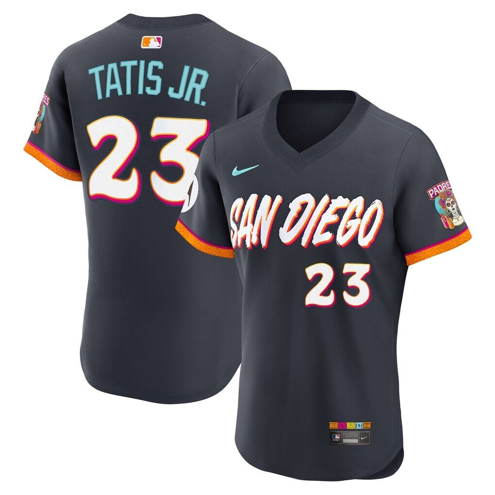 Fernando Tatis Jr. San Diego Padres Nike 2026 City Connect Authentic Sponsor Patch Jersey - Obsidian