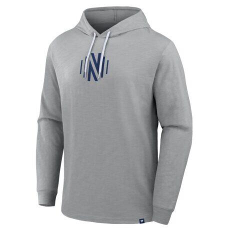 Nashville SC Fashion7 Unending Practice​ Transitional Slub Hoodie - Gray - Front View