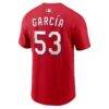 Adolis Garcia Texas Rangers Nike Name & Number T-Shirt - Red - Alt2