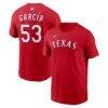 Adolis Garcia Texas Rangers Nike Name & Number T-Shirt - Red - Front View