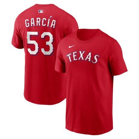 Adolis Garcia Texas Rangers Nike Name & Number T-Shirt - Red - Front View