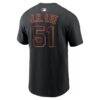 Jung Hoo Lee San Francisco Giants Nike Name & Number T-Shirt - Black - Detail View
