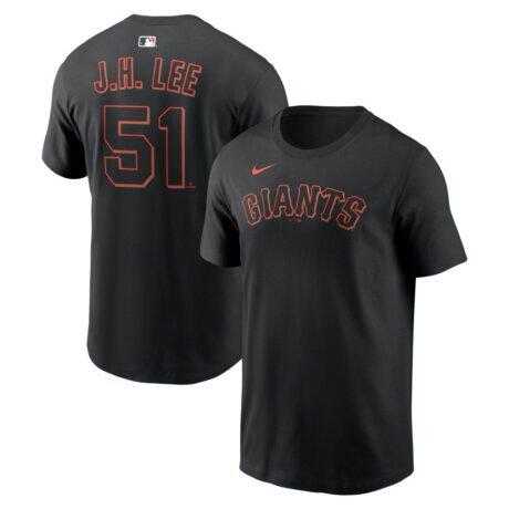 Jung Hoo Lee San Francisco Giants Nike Name & Number T-Shirt - Black - Front View