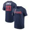 Chipper Jones Atlanta Braves Nike Cooperstown Collection Name & Number T-Shirt - Navy - Front View