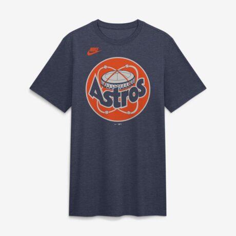 Houston Astros Nike Cooperstown Logo Tri-Blend T-Shirt - Heather Navy