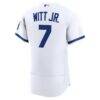 Bobby Witt Jr. Kansas City Royals Nike Authentic Jersey - White - Detail View