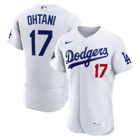 Shohei Ohtani Los Angeles Dodgers Nike Home Authentic Sponsor Patch Jersey - White - Front View