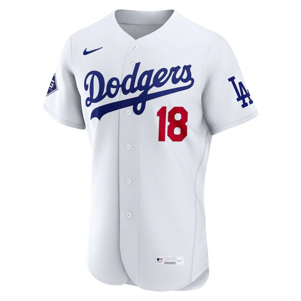 Yoshinobu Yamamoto Los Angeles Dodgers Nike Home Authentic Sponsor Patch Jersey