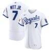 Bobby Witt Jr. Kansas City Royals Nike Home Authentic Sponsor Patch Jersey - White - Front View