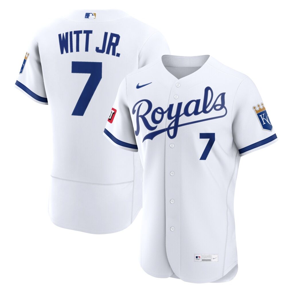 Bobby Witt Jr. Kansas City Royals Nike Home Authentic Sponsor Patch Jersey