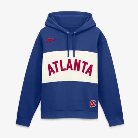 Atlanta Braves Nike 1974 Cooperstown Collection Legacy Color-Block Hoodie - Royal