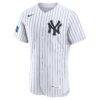 Aaron Judge New York Yankees Nike Home Authentic Sponsor Patch Jersey - White - Side View