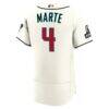 Ketel Marte Arizona Diamondbacks Nike Home Authentic Sponsor Patch Jersey - Cream - Detail View