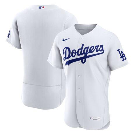 Los Angeles Dodgers Nike Home Authentic Jersey - White - Front View