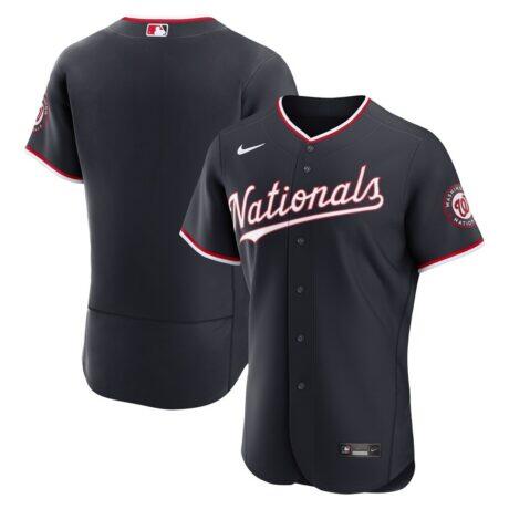 Washington Nationals Nike Alternate Authentic Jersey - Navy - Front View