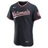 Washington Nationals Nike Alternate Authentic Jersey - Navy - Side View