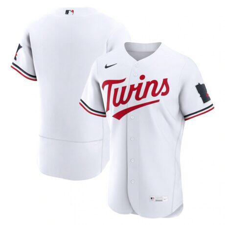 Minnesota Twins Nike Home Authentic Jersey - White - Front View