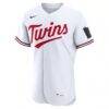 Minnesota Twins Nike Home Authentic Jersey - White - Side View