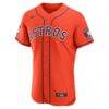 Houston Astros Nike Alternate Sponsor Patch Authentic Jersey - Orange - Side View