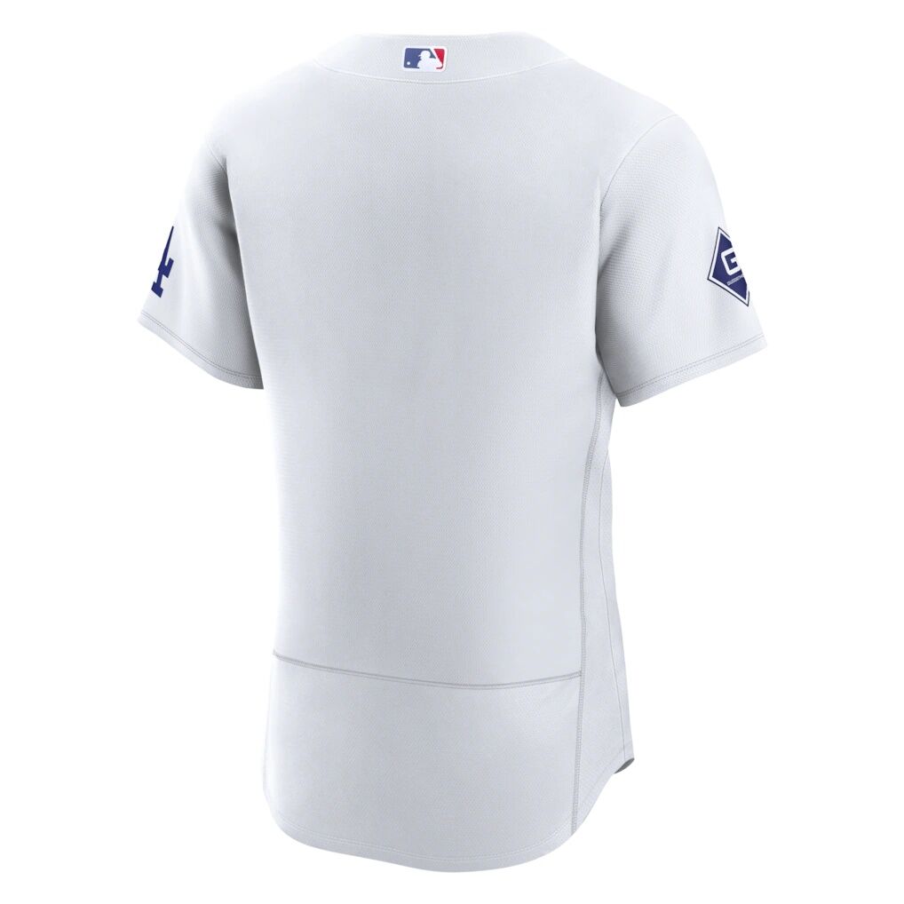 Los Angeles Dodgers Nike Home Sponsor Patch Authentic Jersey