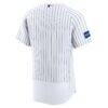 New York Yankees Nike Home Sponsor Patch Authentic Jersey - White - Detail View