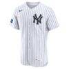 New York Yankees Nike Home Sponsor Patch Authentic Jersey - White - Side View