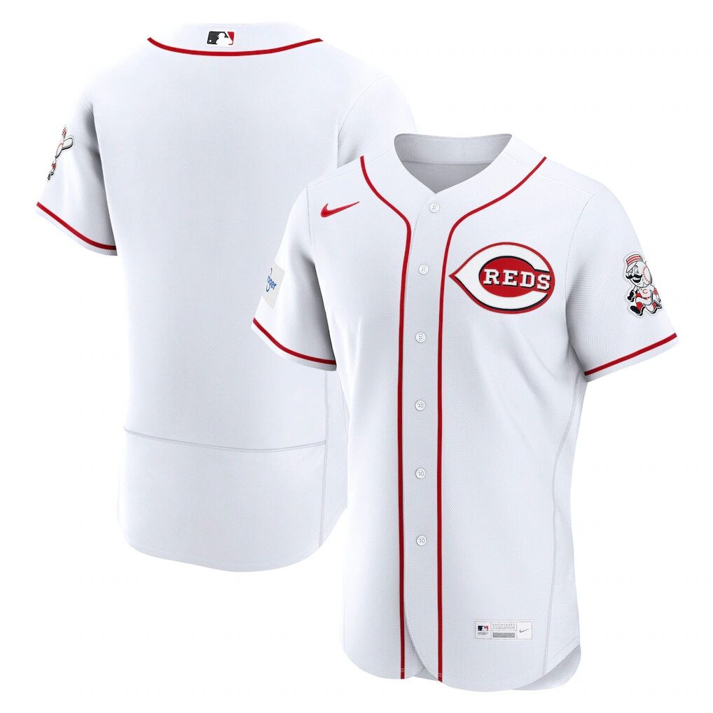 Cincinnati Reds Nike Home Sponsor Patch Authentic Jersey