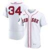 David Ortiz Boston Red Sox Nike Home Authentic Retired 2022 Hall of Fame Patch Jersey - White - Front View