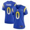 Byron Young Los Angeles Rams Nike Women's Home Game Jersey - - Front View