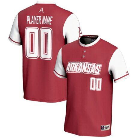 Arkansas Razorbacks GameDay Greats NIL Pick-A-Player Lightweight Softball Jersey - Red - Front View