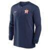 Houston Astros Nike Authentic Collection Game Time Performance Quarter-Zip Top - Navy - Side View