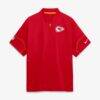 Kansas City Chiefs Nike Sideline Short Sleeve Quarter-Zip Coaches Jacket - Red - Front View