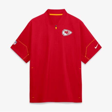 Kansas City Chiefs Nike Sideline Short Sleeve Quarter-Zip Coaches Jacket